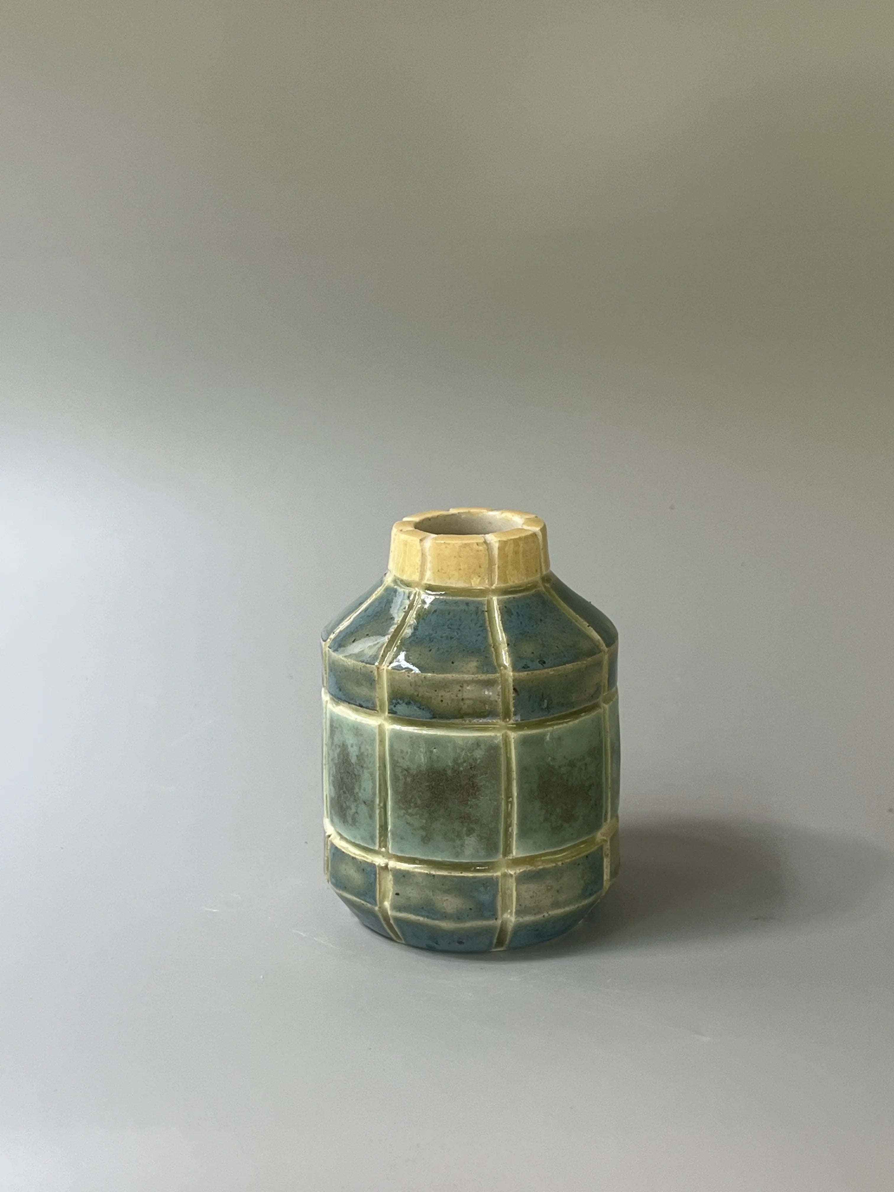 Tiny Tiled Pot - Patina