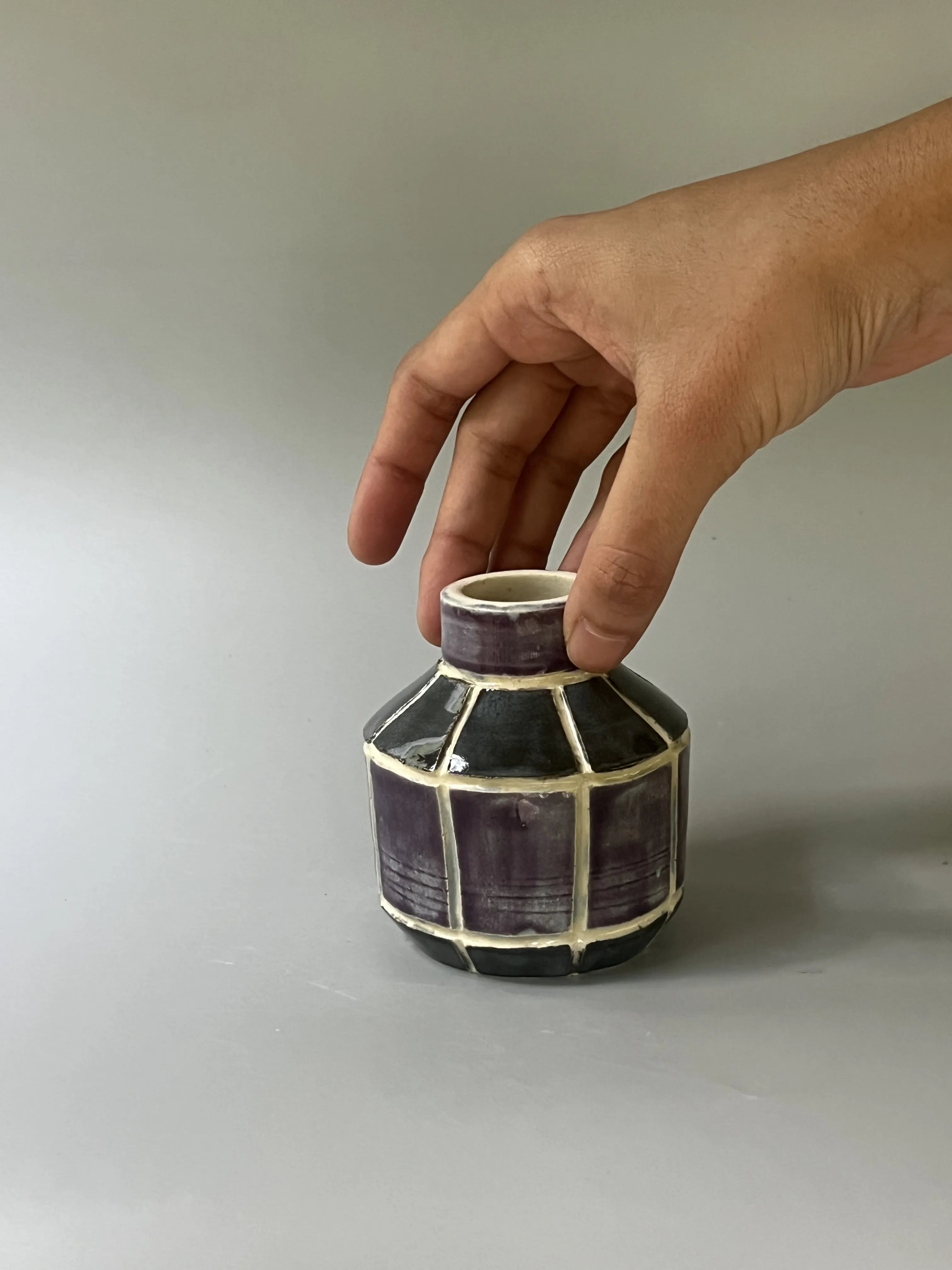 Tint Tiled Pot - Purple
