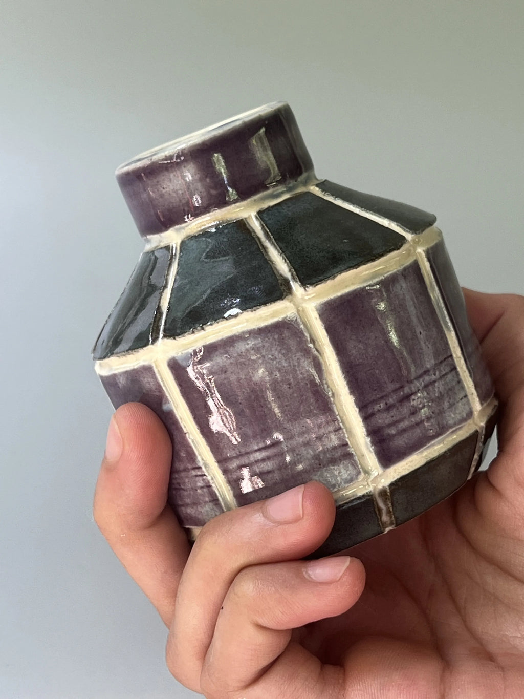Tint Tiled Pot - Purple