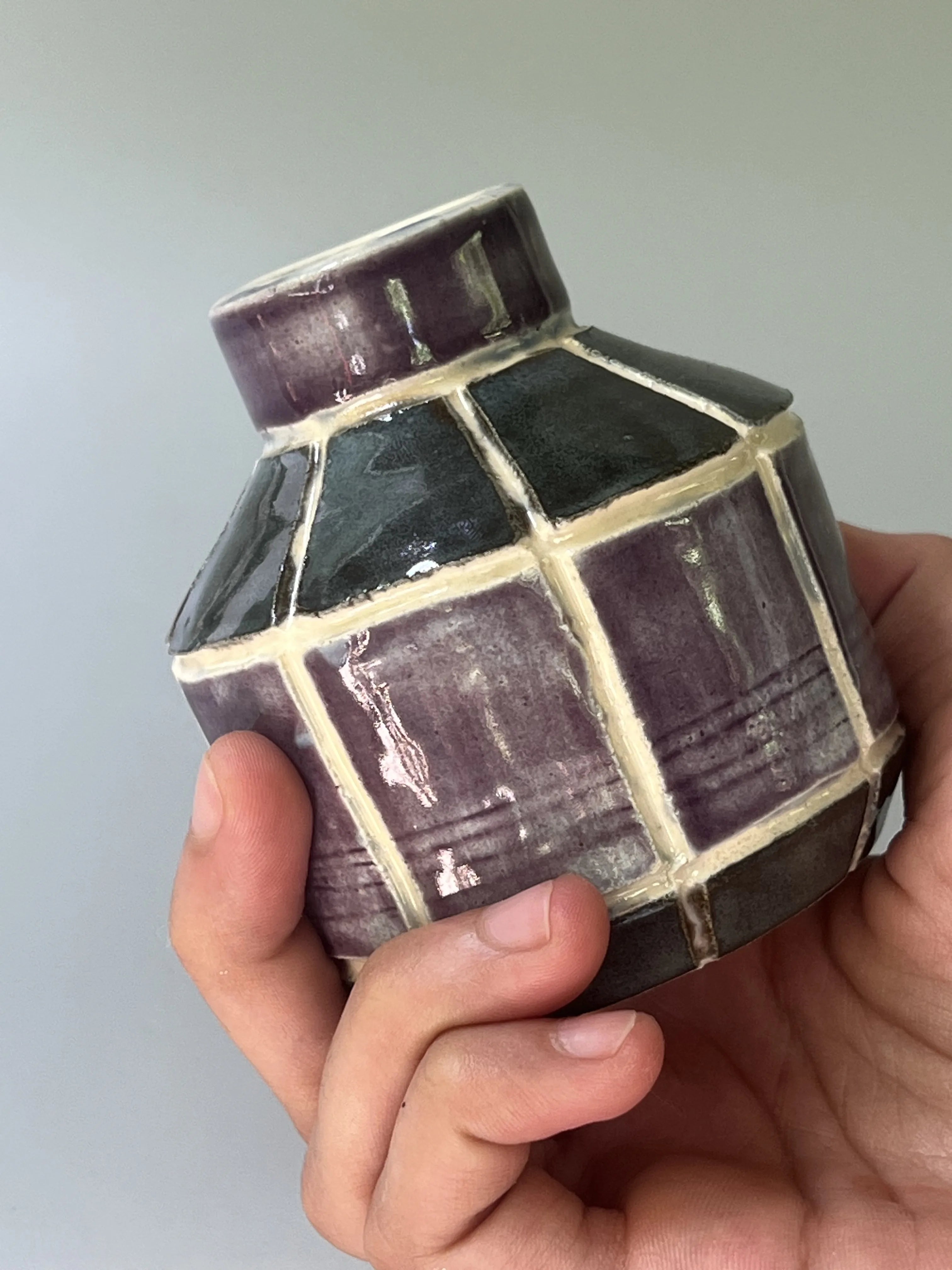 Tint Tiled Pot - Purple